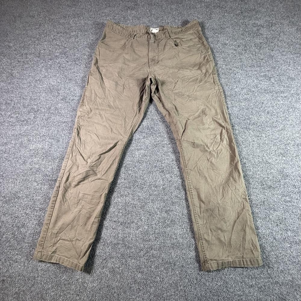 The North Face Men Gray Canvas Straight Chino Pants 34x30 Preppy Career Business